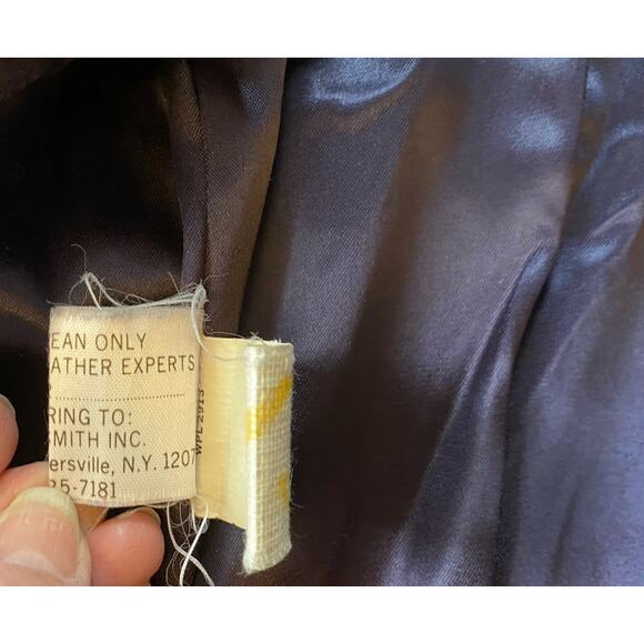 VTG 70s USA Unique Rare Women’s 10-12, 42 Cabretta Angel Skin Leather Coat Hood - Picture 15 of 16